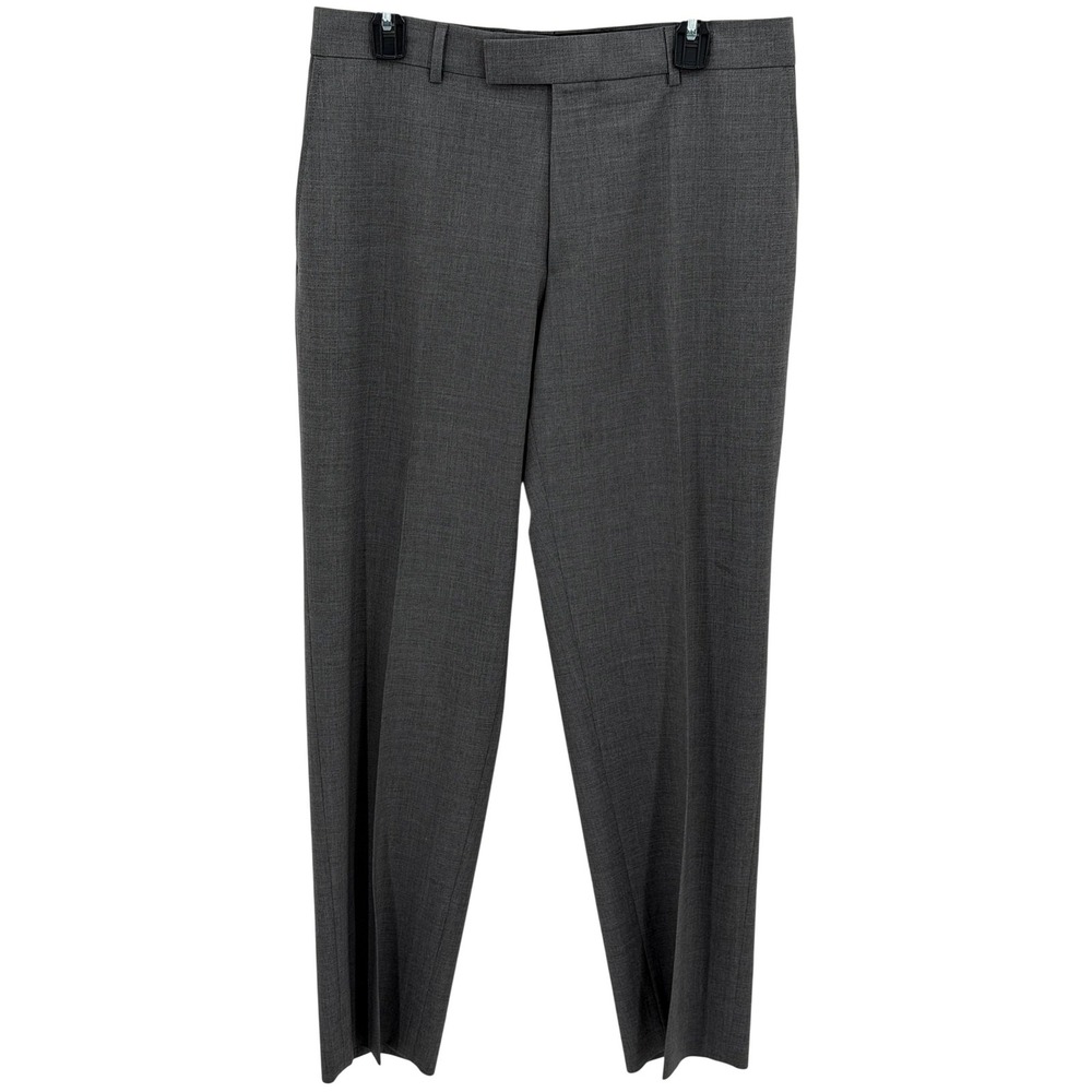 Hugo Boss Pants Mens 33x32 Gray Dress James Brown Stretch Wool Business Church